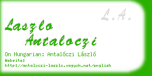 laszlo antaloczi business card
