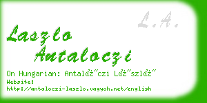 laszlo antaloczi business card